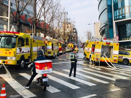 △서울 서대문구 KT아현국사 화재현장 인근 복구 작업 현장(2018년 11월 26일)/사진=뉴스핌