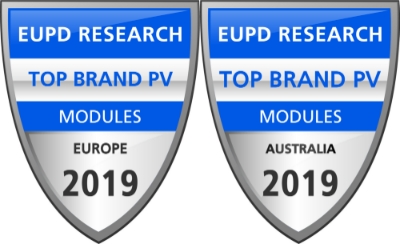 EuPD 리서치‘태양광 톱브랜드 씰 2019’(사진=한화큐셀)