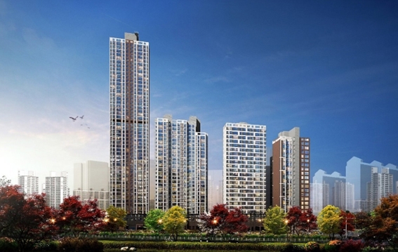 ▲ 수지 스카이뷰 푸르지오 조감도.