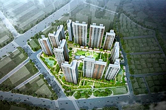 ▲ 남산 자이 하늘채 조감도.