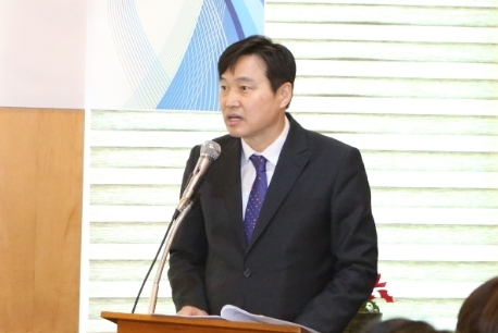 ▲이병래 예탁결제원 사장이 20일 서울 여의도 한 식당에서 신년 기자간담회에서 모두 말씀을 하고 있다./사진=예탁결제원