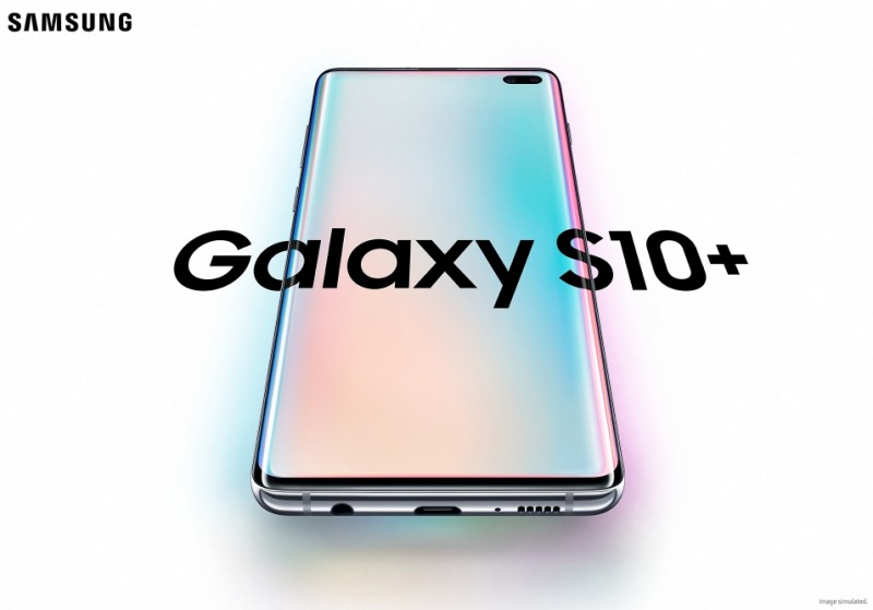 △25일 사전 예약 판매가 시작되는 갤럭시 S10 프리즘 화이트 모델의 모습/사진=삼성전자