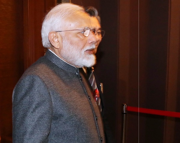 나렌드라 모디(Narendra Modi) 인도 총리가 행사장으로 입장하고 있다. (사진=대한상의)