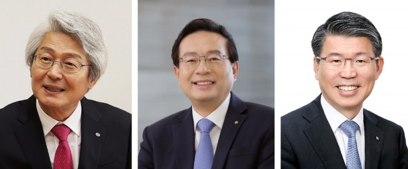 문재인 대통령 신남방행…김태오·손태승·은성수 동행