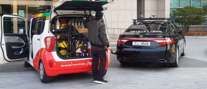 △전문 업체의 관리를 받는 자율주행차 AI 모델의 모습/사진=오승혁 기자