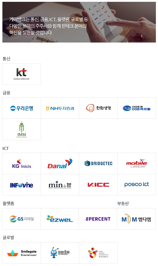 케이뱅크 주주사 / 자료= 케이뱅크
