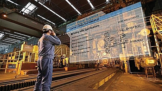 ▲ 포스코가 추구하는 스마트팩토리가 구현됐을 경우를 가상한 모습.