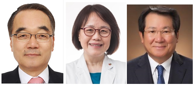 (왼쪽부터)박재완 교수, 안규리 교수, 김한조 이사장.