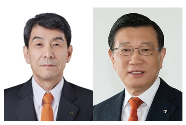 이동걸 산업은행 회장(사진 왼쪽)과 박삼구 금호아시아나그룹 회장(사진 오른쪽).