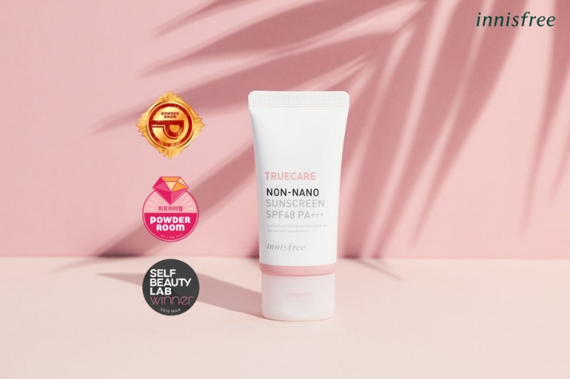 이니스프리, '트루케어 무기자차 선크림' 3관왕 달성