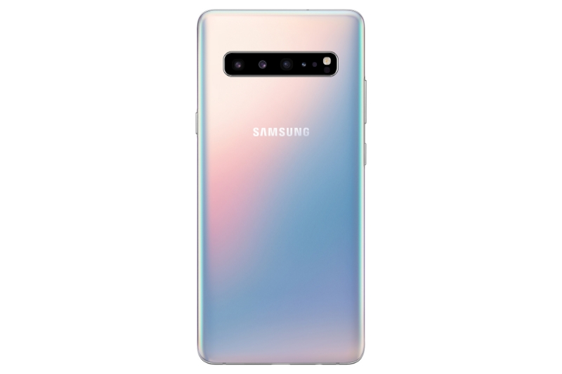 △삼성전자 갤럭시 S10 5G 모델 중 화이트 색상 뒷모습/사진=삼성전자
