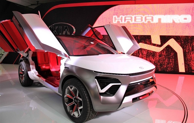 기아차, 전기차 콘셉트카 '하바니로' 뉴욕서 공개...니로EV 계승한 강렬한 CUV