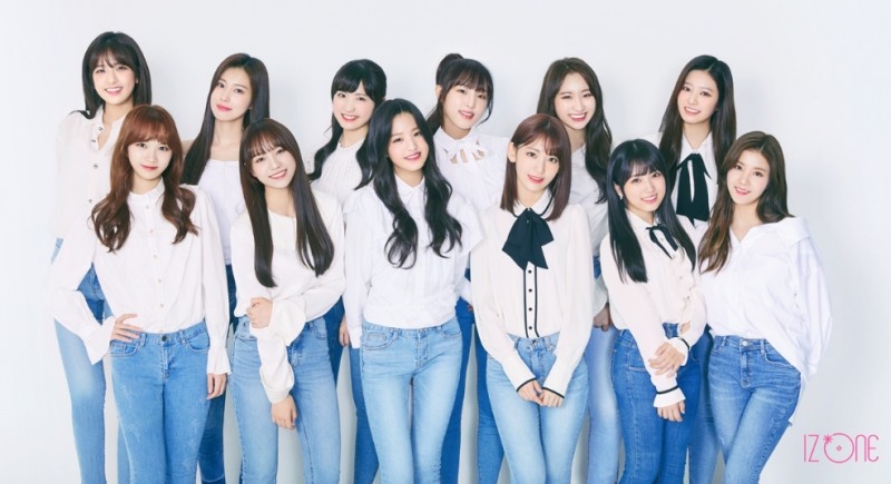 △한국케이블TV방송대상 음악 부문 수상작 프로듀스 48(엠넷)을 통해 데뷔한 한일 합작 여성 아이돌 그룹 아이즈원의 모습/사진=아이즈원 공식 프로필