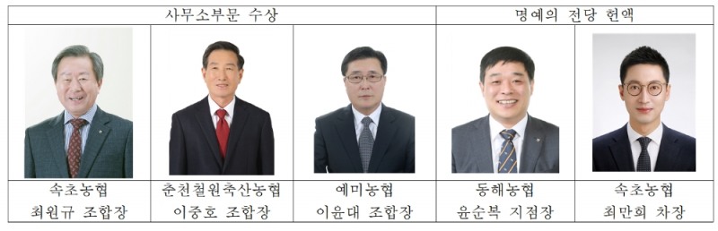 제31회 NH농협생명 연도대상 속초농협·춘천철원축산농협·예미농협 수상