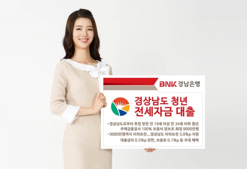 BNK경남은행, 경상남도 청년 전세자금 대출 지원