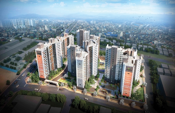 ▲지난 22일 시공권을 확보한 대구 ‘내당내서 주택재건축정비사업장’ 조감도.