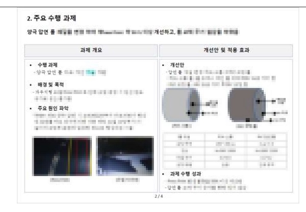 LG화학이 핵심기술 유출 사례로 제시한 SK이노베이션 입사서류. (출처=LG화학)