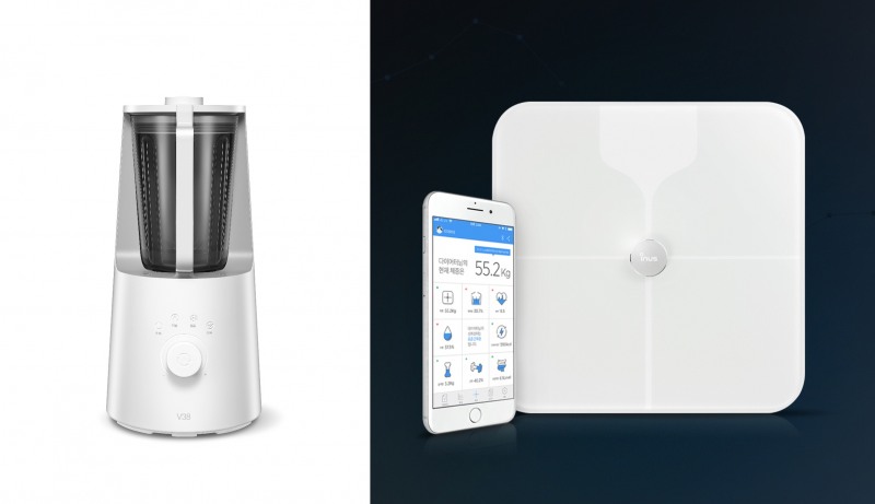 (좌)이누스 진공블렌더 V38, (우)이누스 스마트체중계 XERA100. /사진제공=이누스