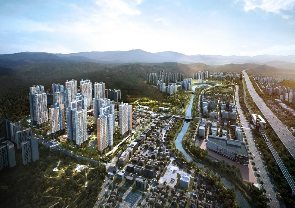 사송 더샵 데시앙 조감도. 사진=포스코건설.