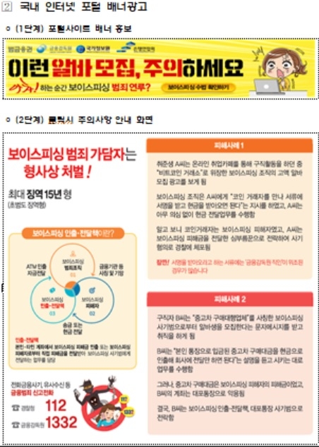 금감원, 보이스피싱 예방 포털사이트 배너홍보 실시
