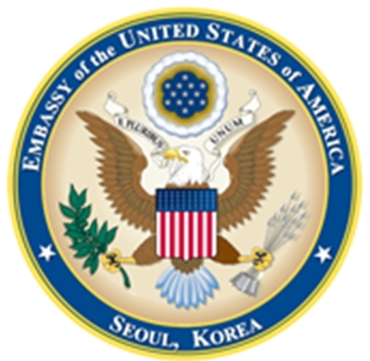 △주한미국대사관의 로고/사진=오승혁 기자(자료 편집)