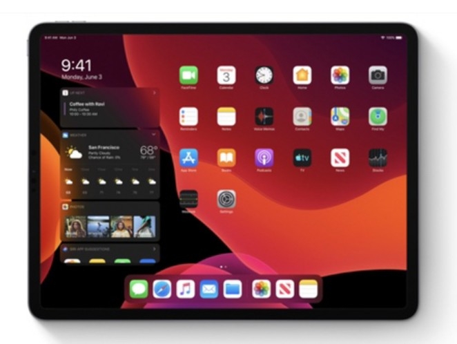 △애플 아이패드 OS의 새로운 홈 화면/사진=오승혁 기자(자료 편집)