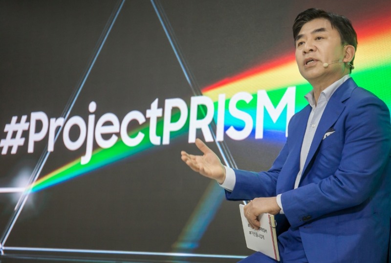 △김현석 삼성전자 대표이사가 프로젝트 프리즘에 대해 발표하고 있다/사진=삼성전자