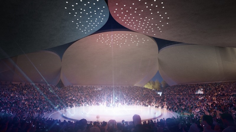 CJ라이브시티 내 아레나 예상 이미지. /사진제공=CJ라이브시티