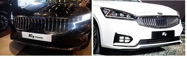 2.5세대 K7 프리미어(왼쪽)과 2세대 K7.