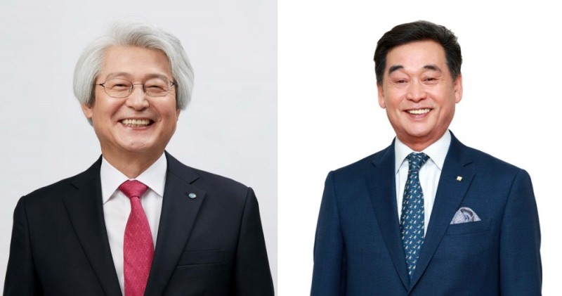 김태오 DGB금융지주 회장 겸 대구은행장(왼쪽), 김기홍 JB금융지주 회장./사진=각 사