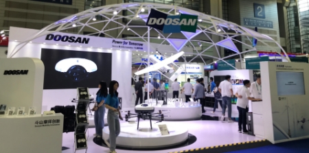 두산모빌리티이노베이션이 중국 선전에서 열리는 ‘2019 선전 무인기 엑스포’에 참가했다(사진=㈜두산)