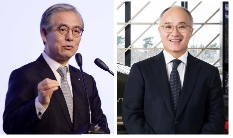 BMW코리아 김효준 회장(왼쪽)과 한상윤 사장.