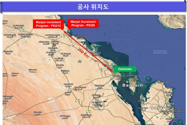 사우디 패키지6, 12 위치도. 사진=현대건설.