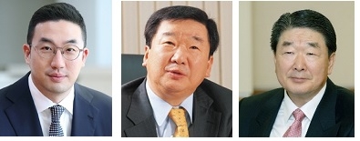 (왼쪽부터) 구광모 LG 회장, 구본능 희성 회장, 구본무 전 LG 부회장.