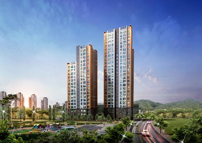 12일 견본주택 문을 여는 목감역 지음재파크뷰 투시도.