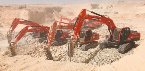 두산인프라코어가 올 상반기 중동 건설기계 시장점유율 13.4%를 기록했다(사진=두산인프라코어)