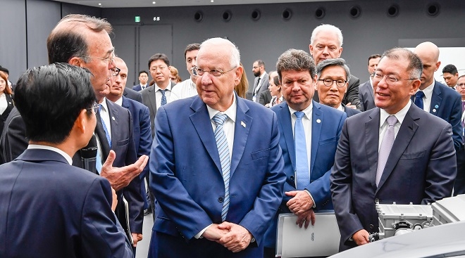 정의선 "이스라엘 미래차 투자 확대" 리블린 대통령과 남양연구소 회동