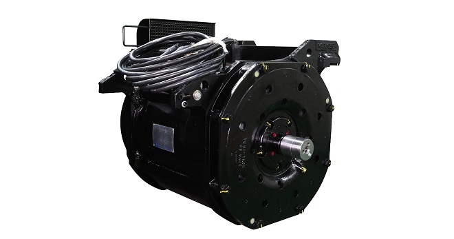 현대로템이 제작한 철도열차용 견인전동기. (사진=현대로템)