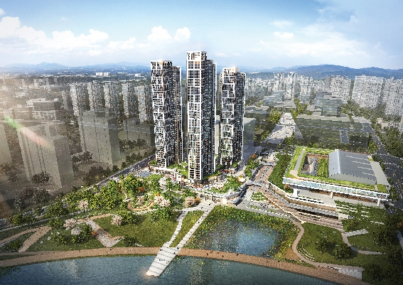 ▲수원 컨벤션 센터 복합사업 조감도. 사진 = 한화건설