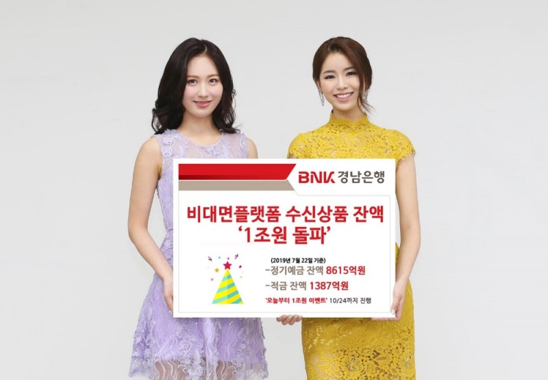 BNK경남은행, 비대면플랫폼 수신상품 잔액 1조원 돌파