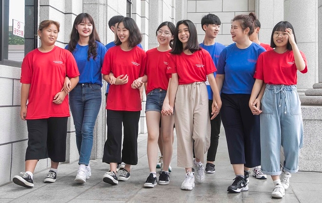 2019년 삼성드림클래스 여름캠프 환영식. (사진=삼성전자)