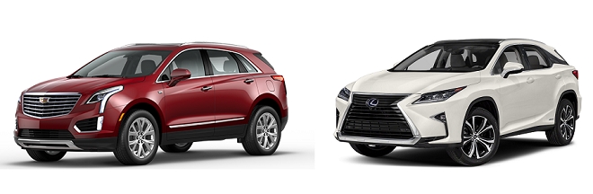 캐릭달 XT5(왼쪽)과 렉서스 RX. (사진=각사)