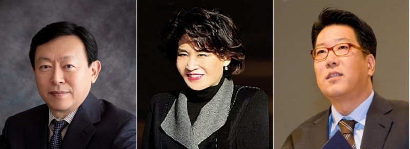 (사진 왼쪽부터) 신동빈 롯데그룹 회장, 정유경 신세계그룹 백화점부문 총괄사장, 정지선 현대백화점그룹 회장.