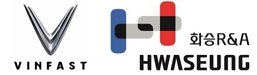 빈패스트(왼쪽)과 화승알앤에이 CI.