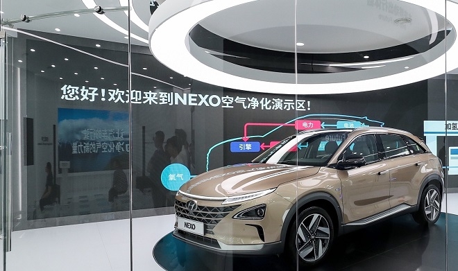 넥쏘 정화 시연존. (사진=현대차그룹)