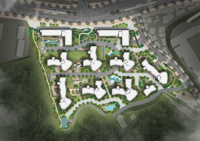 대우건설 '서대문 푸르지오 센트럴파크' 배치도. /사진=대우건설