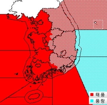 특보 발효지역 (사진 제공 : 기상청)