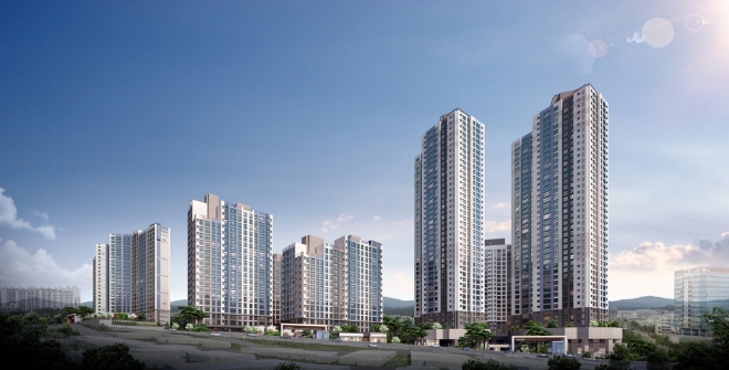 KCC건설이 시공하는 KCC스위첸 웰츠타워 투시도. /사진=KCC건설