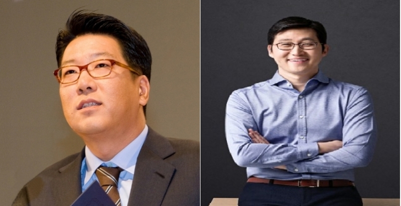 정지선 현대백화점그룹 회장(사진 왼쪽)과 김범석 쿠팡 대표이사(사진 오른쪽).