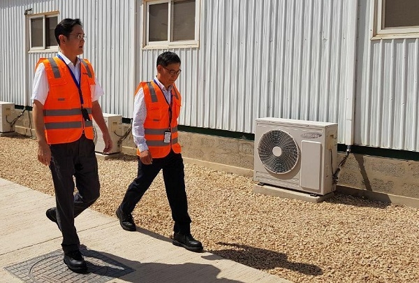 이재용 부회장이 사우디아라비아 리야드 메트로 건설 현장 방문했다. (사진=삼성전자)